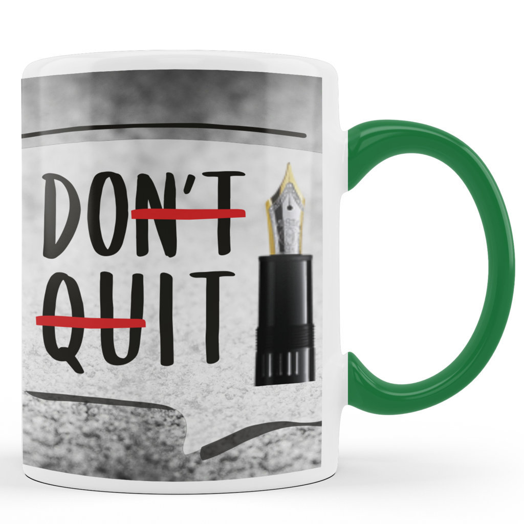Printed Ceramic Coffee Mug | Motivational | Do Not Quit |325 Ml 